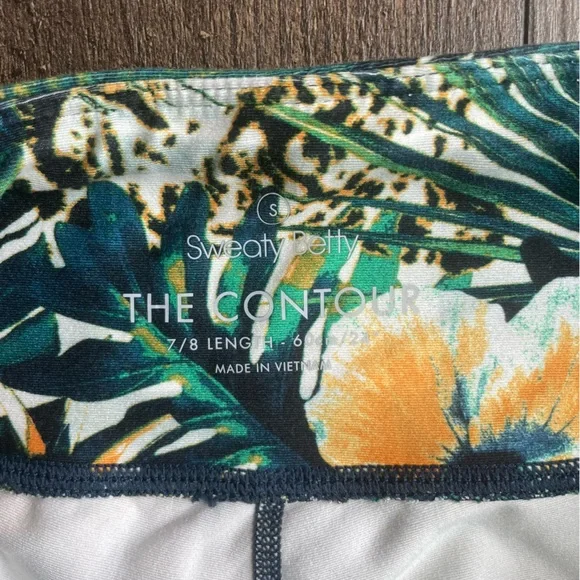 Sweaty Betty Women Tropical Floral Print 7/8 Length Leggings Size Small - Picture 6 of 6